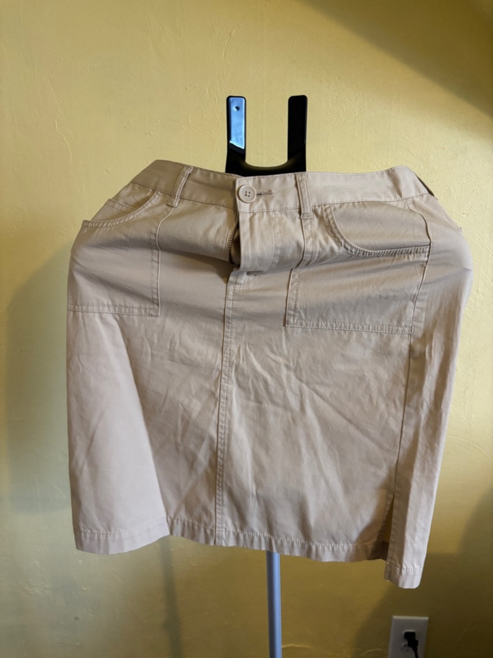 Tommy Hilfiger Beige Cotton Mini Skirt